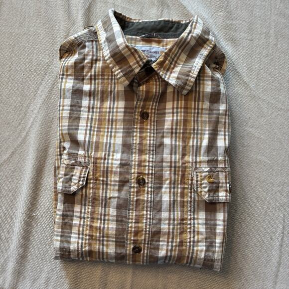 Carhartt Mens SZ XL Rugged Flex Fit Short Sleeve Outdoor Plaid Work Shirt - Picture 9 of 9